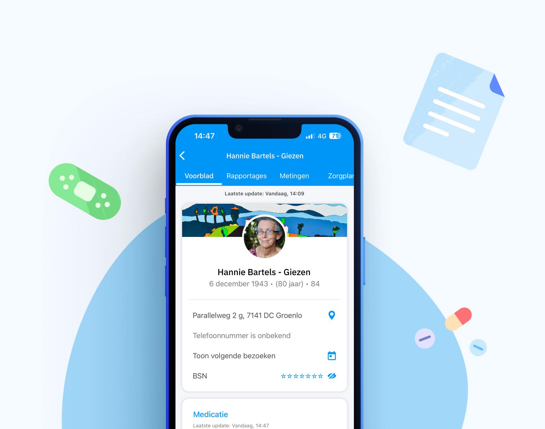 Dossier op mobiel in Nedap Ons®