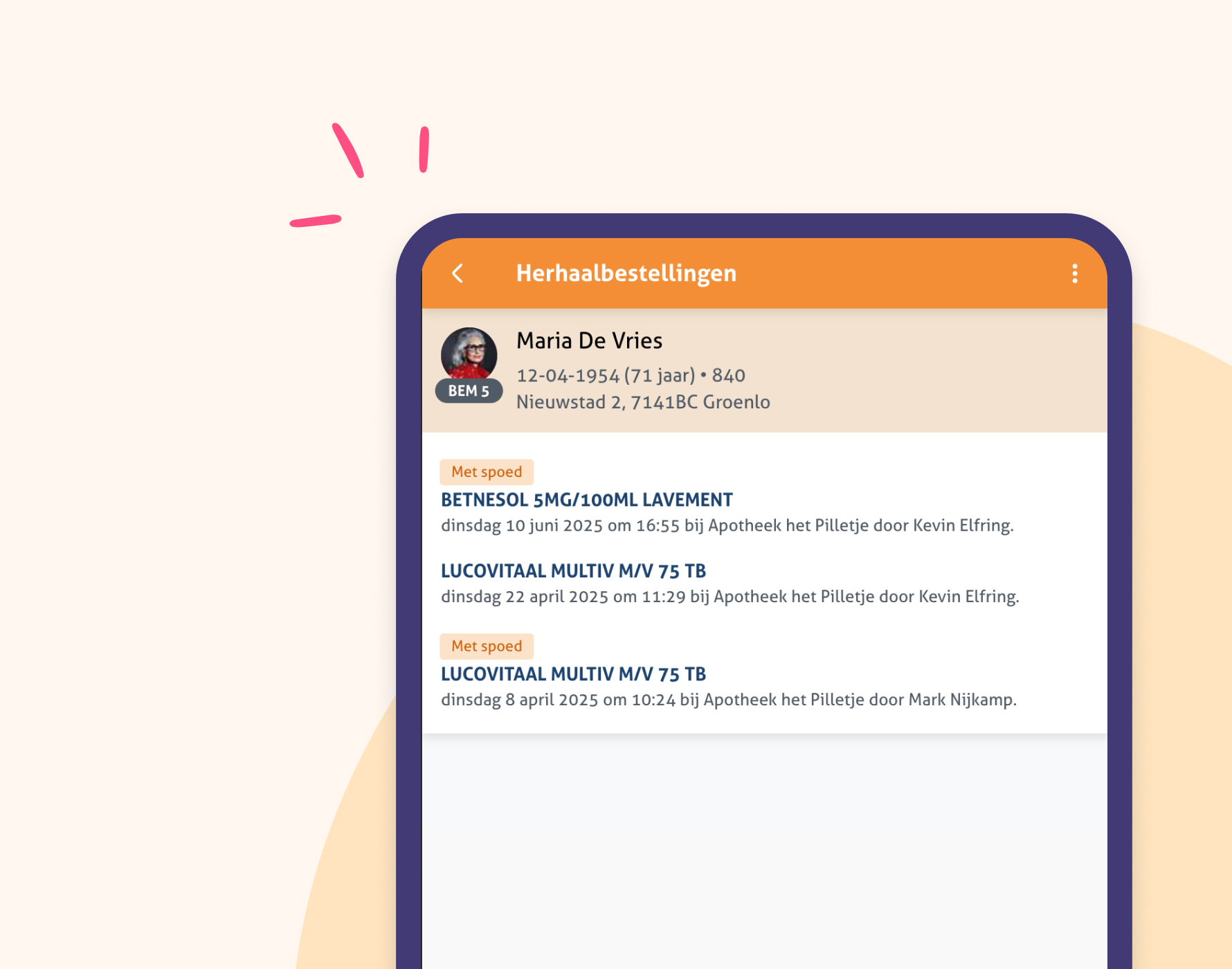 Actueel overzicht van medicatie in Nedap Ons®