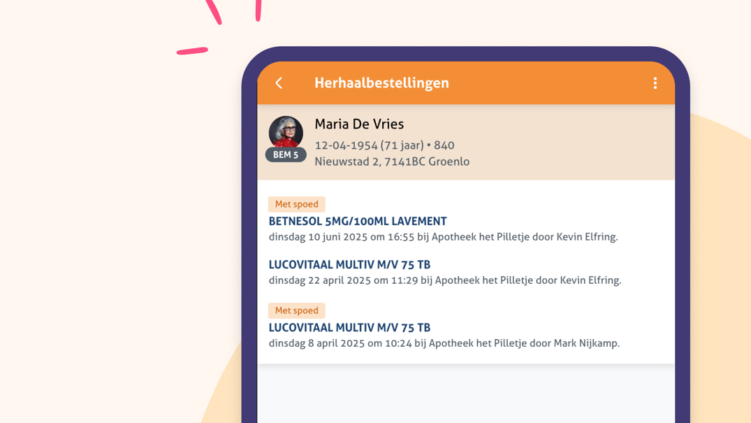 Actueel overzicht van medicatie in Nedap Ons®