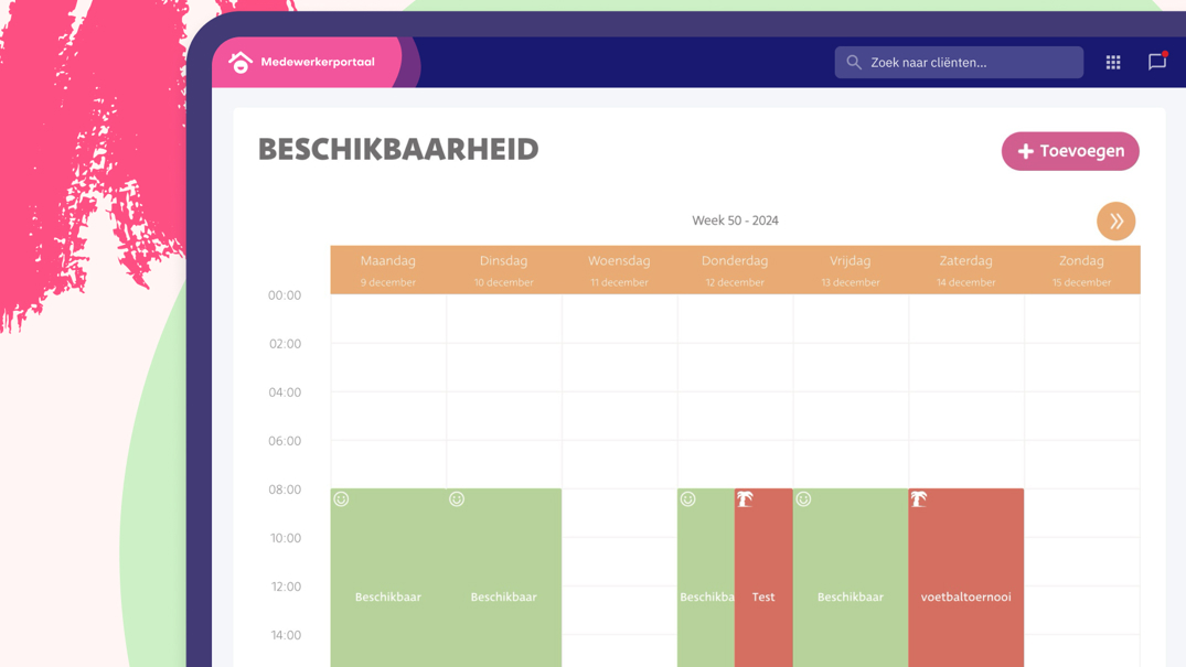Beschikbaarheid doorgeven medewerkerportaal Nedap Ons®