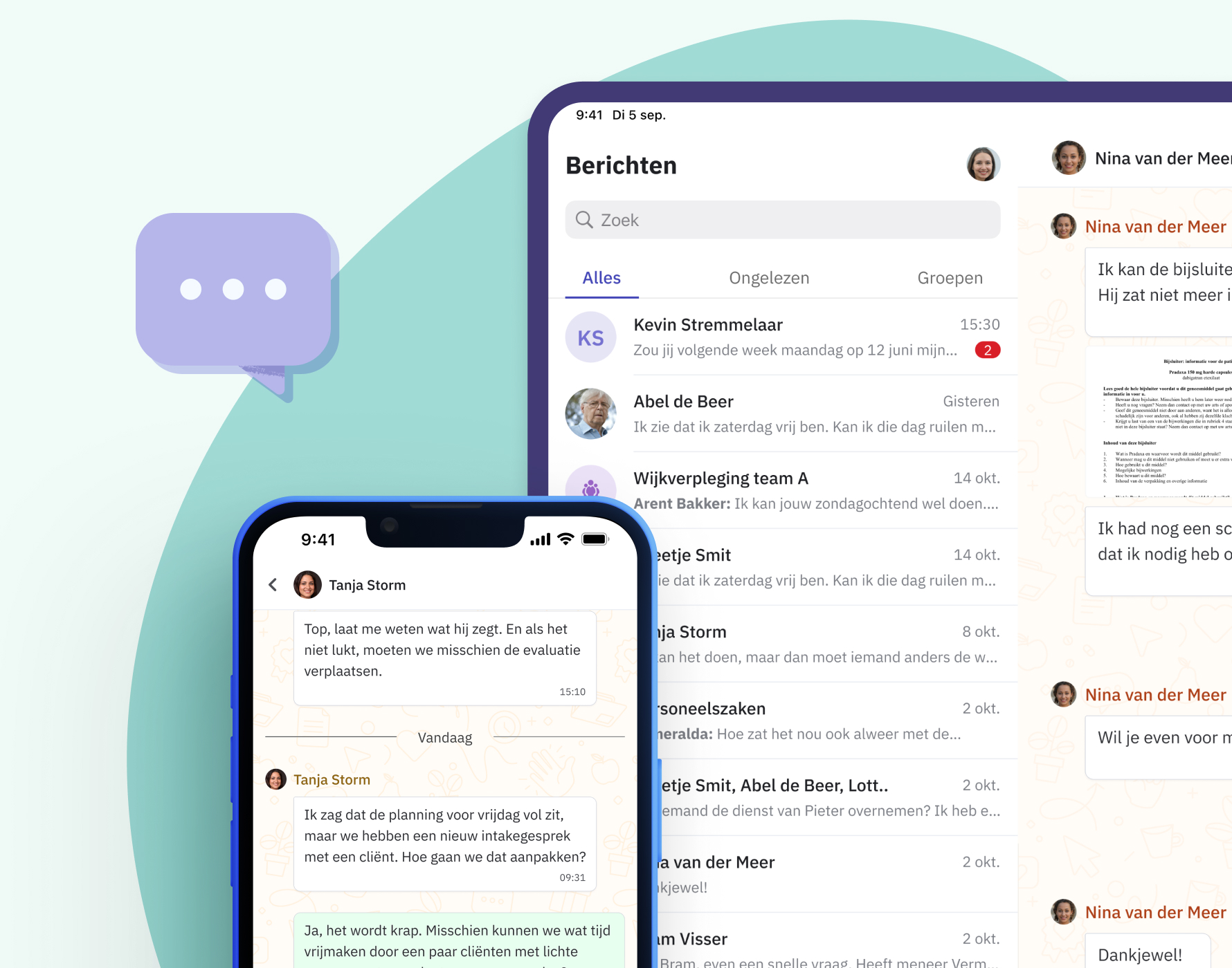 Berichtenfunctionaliteit in Nedap Ons®