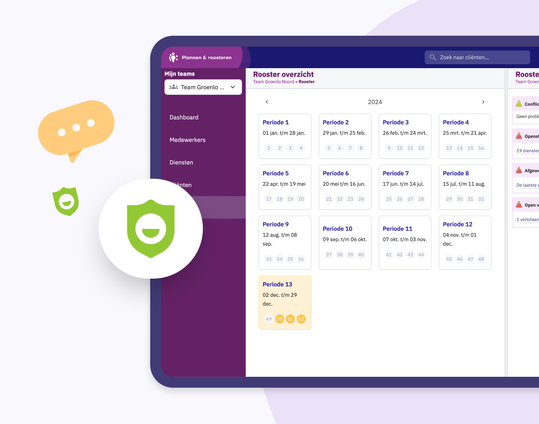 Autorisaties planning Nedap Ons®