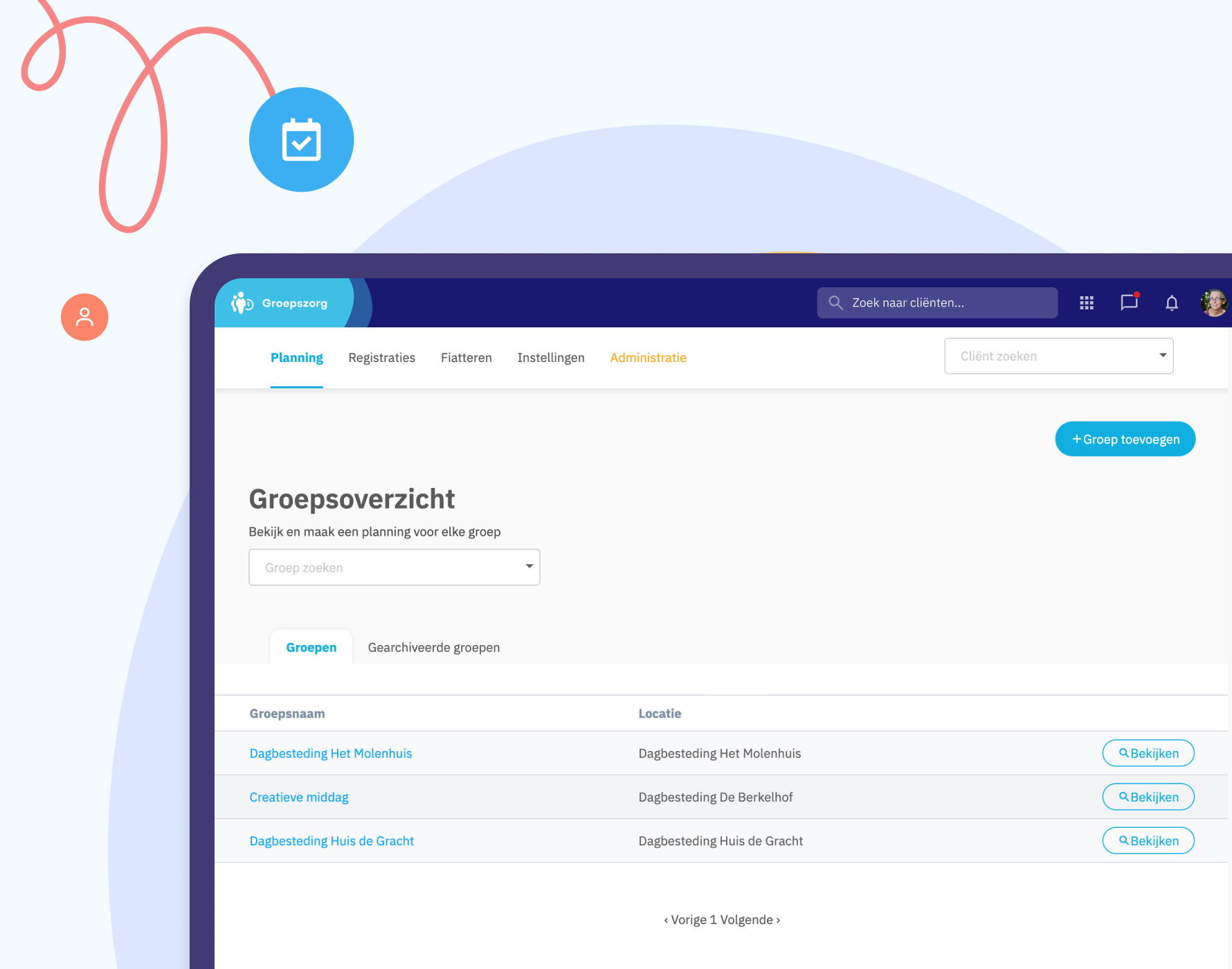 Groepsactiviteiten beheren met groepszorg in Nedap Ons®