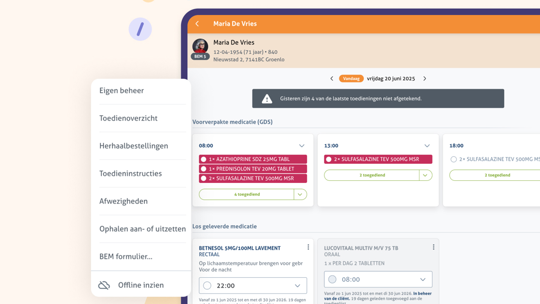 Ons® Medicatie overzicht veilig werken