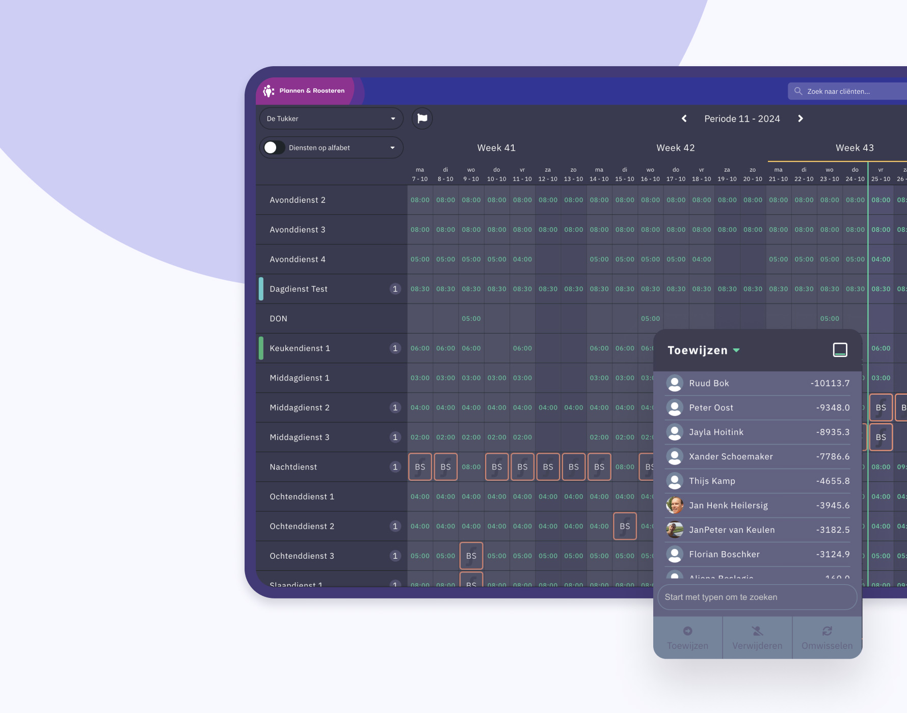 Roosterscherm in Nedap Ons®
