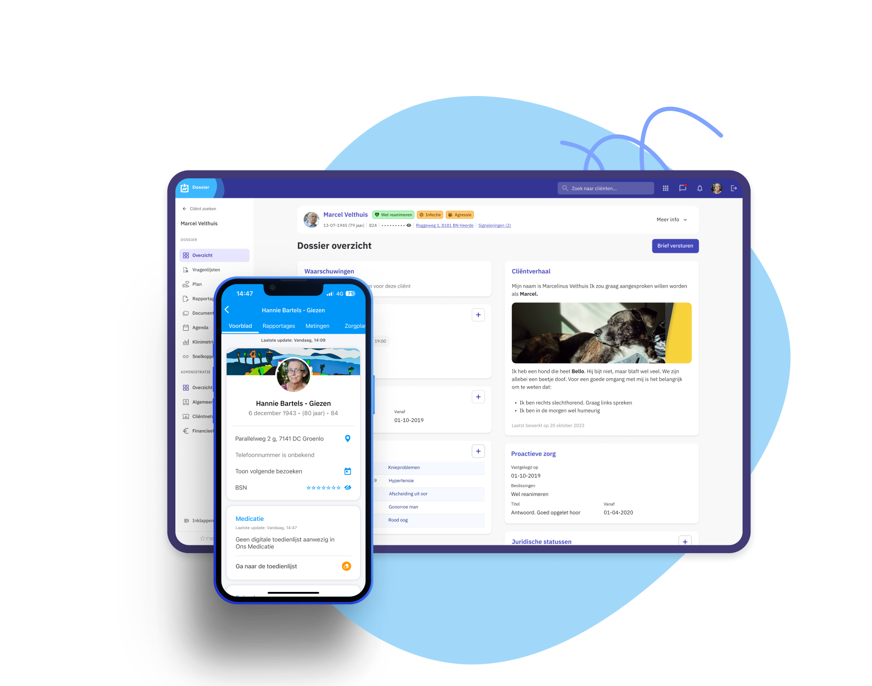 Dagoverzicht in Nedap Ons® Dossier