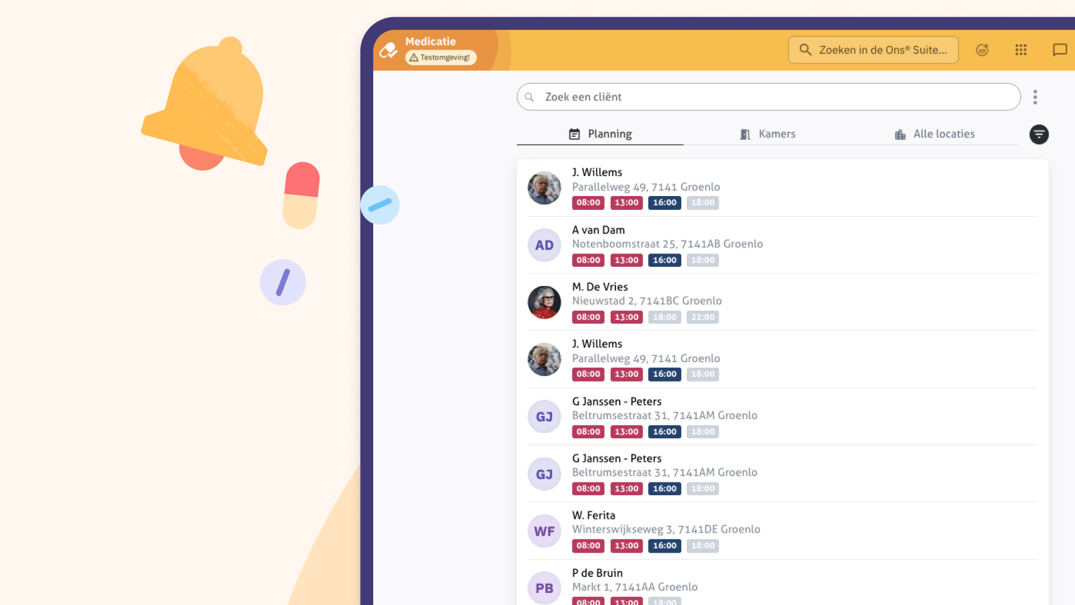 Zorgmedewerker die medicatie besteld via haar mobiele telefoon